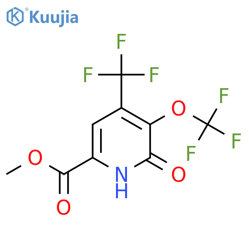 Methyl 2-hydroxy-3-(trifluoromethoxy)-4-(trifluoromethyl)pyridine-6-carboxylate structure