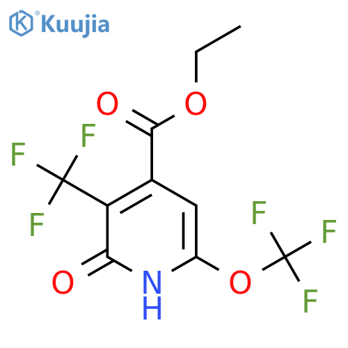 Ethyl 2-hydroxy-6-(trifluoromethoxy)-3-(trifluoromethyl)pyridine-4-carboxylate structure