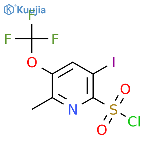 5-Iodo-2-methyl-3-(trifluoromethoxy)pyridine-6-sulfonyl chloride structure