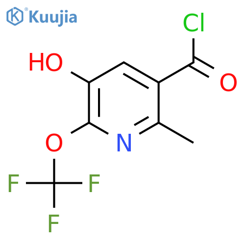 3-Hydroxy-6-methyl-2-(trifluoromethoxy)pyridine-5-carbonyl chloride structure