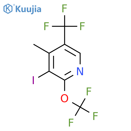 3-Iodo-4-methyl-2-(trifluoromethoxy)-5-(trifluoromethyl)pyridine structure