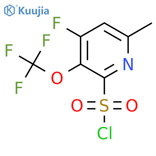 4-Fluoro-6-methyl-3-(trifluoromethoxy)pyridine-2-sulfonyl chloride structure