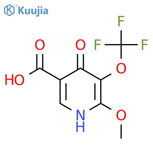 4-Hydroxy-2-methoxy-3-(trifluoromethoxy)pyridine-5-carboxylic acid structure