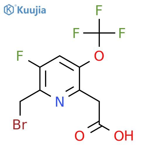 2-(Bromomethyl)-3-fluoro-5-(trifluoromethoxy)pyridine-6-acetic acid structure