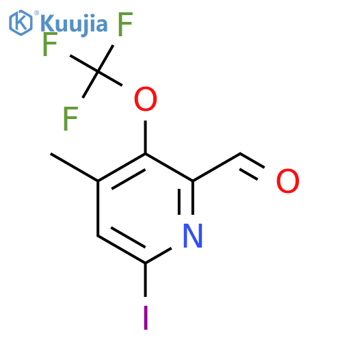 6-Iodo-4-methyl-3-(trifluoromethoxy)pyridine-2-carboxaldehyde structure