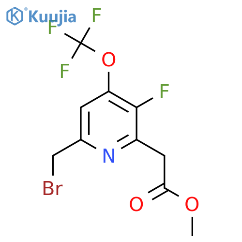Methyl 6-(bromomethyl)-3-fluoro-4-(trifluoromethoxy)pyridine-2-acetate structure