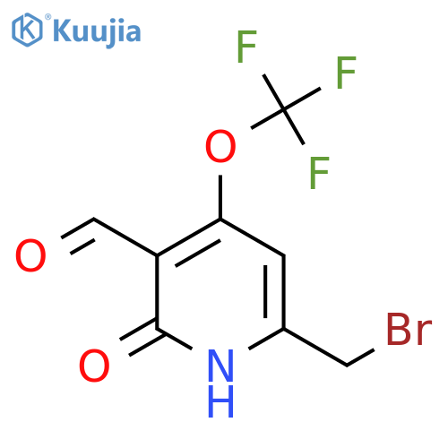 6-(Bromomethyl)-2-hydroxy-4-(trifluoromethoxy)pyridine-3-carboxaldehyde structure