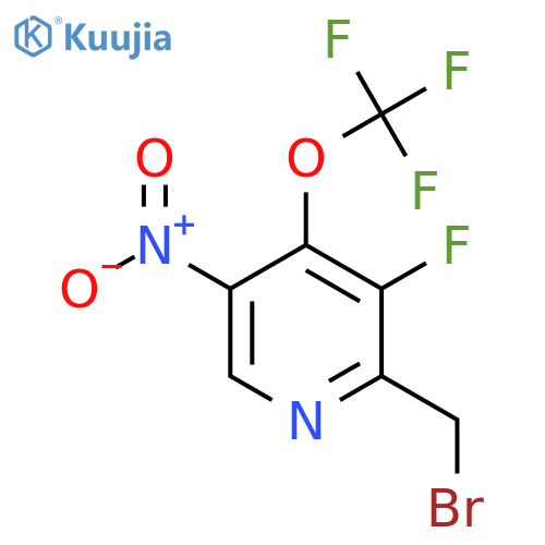 2-(Bromomethyl)-3-fluoro-5-nitro-4-(trifluoromethoxy)pyridine structure