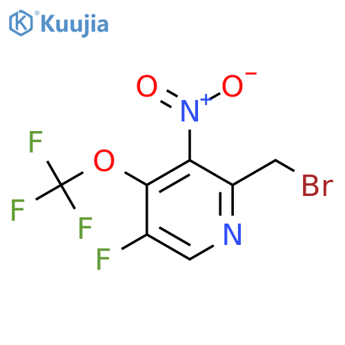 2-(Bromomethyl)-5-fluoro-3-nitro-4-(trifluoromethoxy)pyridine structure