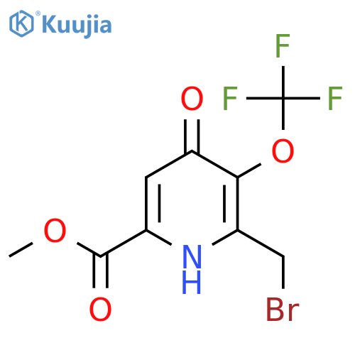 Methyl 2-(bromomethyl)-4-hydroxy-3-(trifluoromethoxy)pyridine-6-carboxylate structure