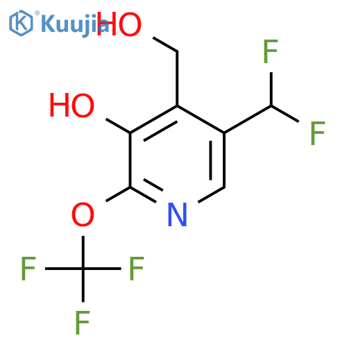 5-(Difluoromethyl)-3-hydroxy-2-(trifluoromethoxy)pyridine-4-methanol structure