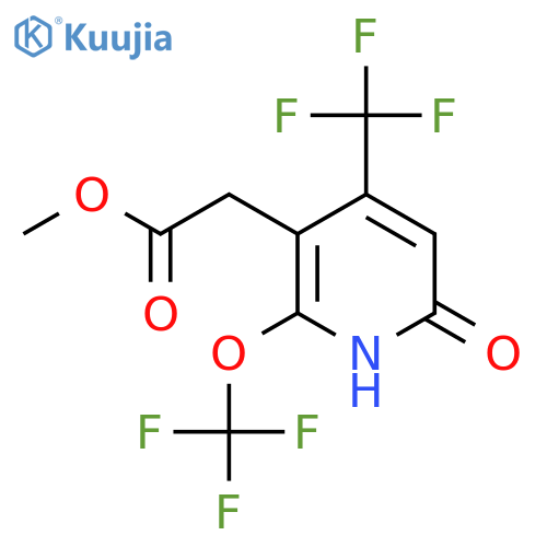 Methyl 6-hydroxy-2-(trifluoromethoxy)-4-(trifluoromethyl)pyridine-3-acetate structure