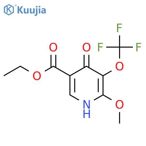 Ethyl 4-hydroxy-2-methoxy-3-(trifluoromethoxy)pyridine-5-carboxylate structure