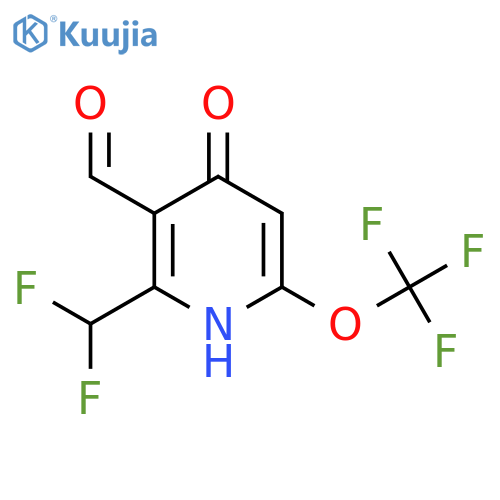 2-(Difluoromethyl)-4-hydroxy-6-(trifluoromethoxy)pyridine-3-carboxaldehyde structure