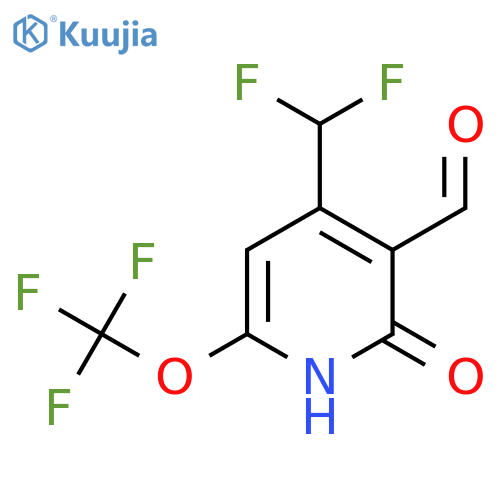 4-(Difluoromethyl)-2-hydroxy-6-(trifluoromethoxy)pyridine-3-carboxaldehyde structure