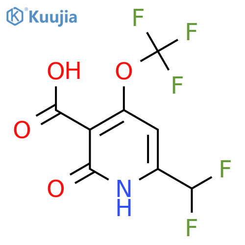6-(Difluoromethyl)-2-hydroxy-4-(trifluoromethoxy)pyridine-3-carboxylic acid structure