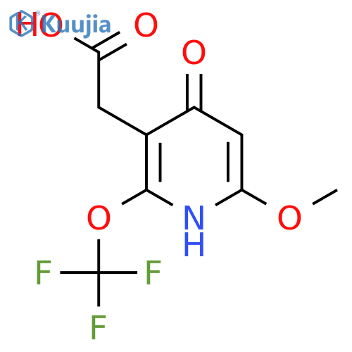 4-Hydroxy-6-methoxy-2-(trifluoromethoxy)pyridine-3-acetic acid structure