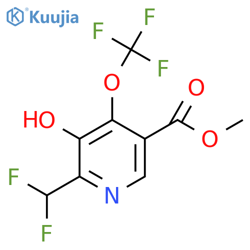 Methyl 2-(difluoromethyl)-3-hydroxy-4-(trifluoromethoxy)pyridine-5-carboxylate structure