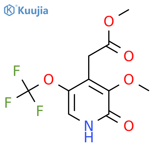 Methyl 2-hydroxy-3-methoxy-5-(trifluoromethoxy)pyridine-4-acetate structure
