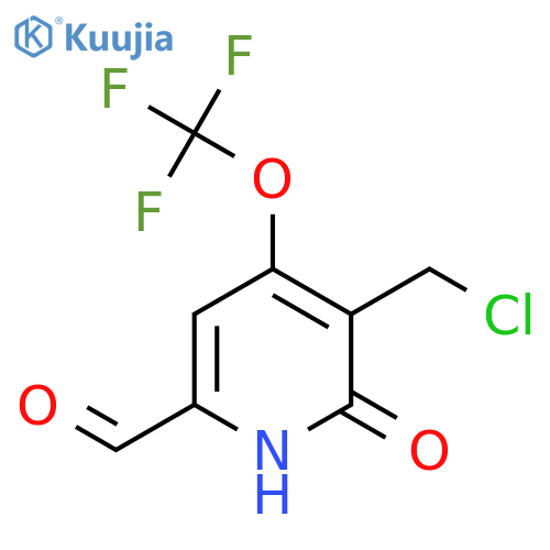 3-(Chloromethyl)-2-hydroxy-4-(trifluoromethoxy)pyridine-6-carboxaldehyde structure