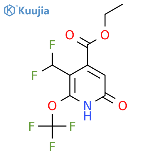 Ethyl 3-(difluoromethyl)-6-hydroxy-2-(trifluoromethoxy)pyridine-4-carboxylate structure