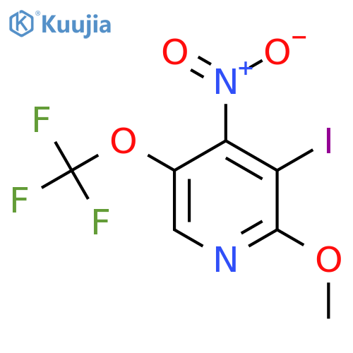 3-Iodo-2-methoxy-4-nitro-5-(trifluoromethoxy)pyridine structure