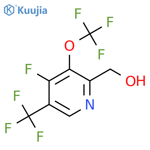 4-Fluoro-3-(trifluoromethoxy)-5-(trifluoromethyl)pyridine-2-methanol structure