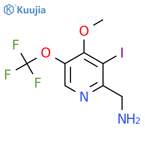 2-(Aminomethyl)-3-iodo-4-methoxy-5-(trifluoromethoxy)pyridine structure
