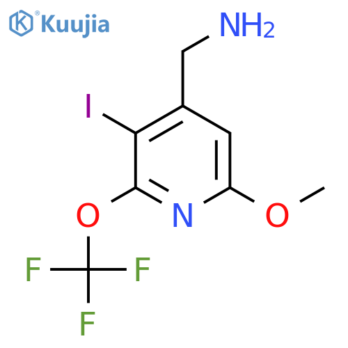 4-(Aminomethyl)-3-iodo-6-methoxy-2-(trifluoromethoxy)pyridine structure
