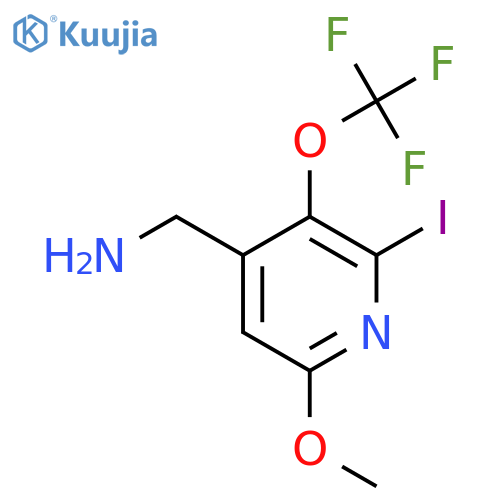 4-(Aminomethyl)-2-iodo-6-methoxy-3-(trifluoromethoxy)pyridine structure