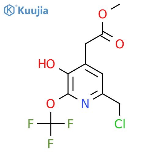 Methyl 6-(chloromethyl)-3-hydroxy-2-(trifluoromethoxy)pyridine-4-acetate structure