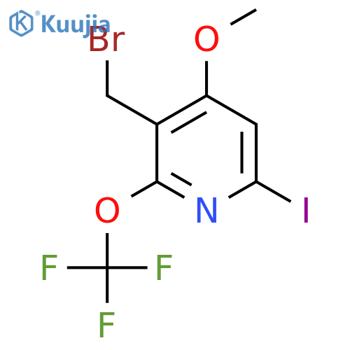 3-(Bromomethyl)-6-iodo-4-methoxy-2-(trifluoromethoxy)pyridine structure