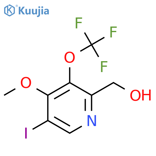 5-Iodo-4-methoxy-3-(trifluoromethoxy)pyridine-2-methanol structure