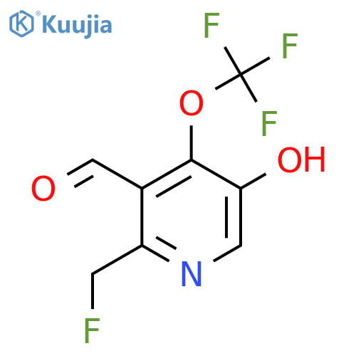 2-(Fluoromethyl)-5-hydroxy-4-(trifluoromethoxy)pyridine-3-carboxaldehyde structure