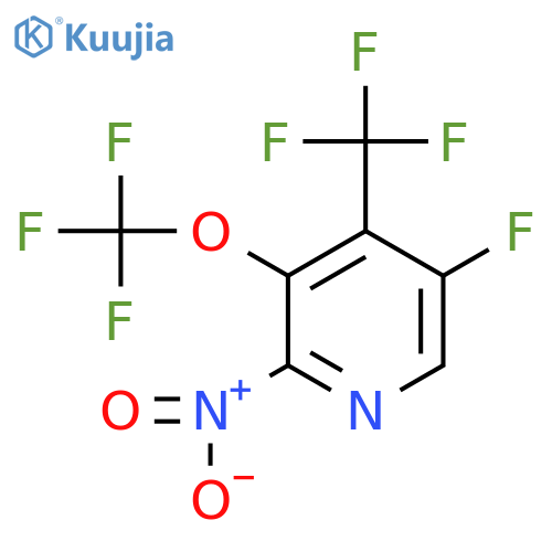 5-Fluoro-2-nitro-3-(trifluoromethoxy)-4-(trifluoromethyl)pyridine structure