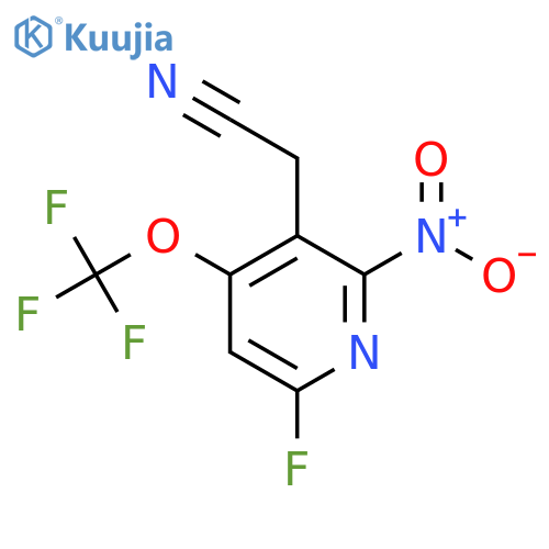 6-Fluoro-2-nitro-4-(trifluoromethoxy)pyridine-3-acetonitrile structure