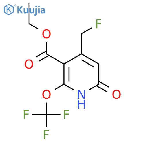 Ethyl 4-(fluoromethyl)-6-hydroxy-2-(trifluoromethoxy)pyridine-3-carboxylate structure