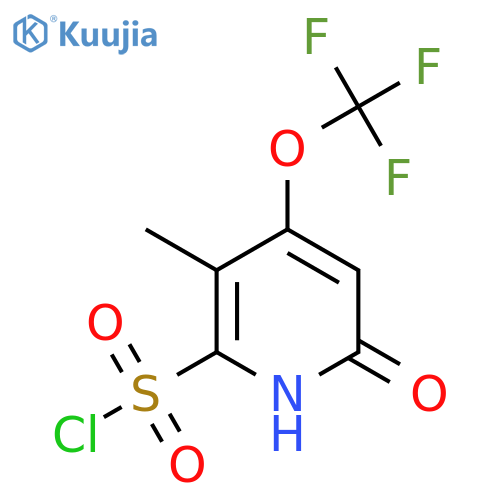 6-Hydroxy-3-methyl-4-(trifluoromethoxy)pyridine-2-sulfonyl chloride structure