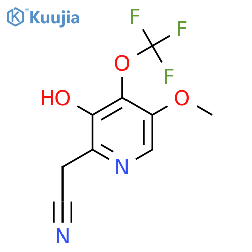 3-Hydroxy-5-methoxy-4-(trifluoromethoxy)pyridine-2-acetonitrile structure