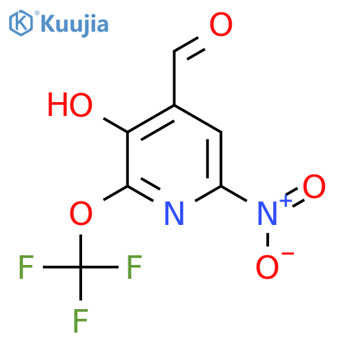 3-Hydroxy-6-nitro-2-(trifluoromethoxy)pyridine-4-carboxaldehyde structure