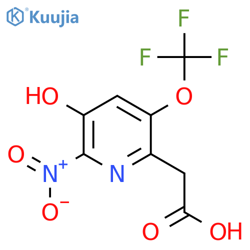 3-Hydroxy-2-nitro-5-(trifluoromethoxy)pyridine-6-acetic acid structure