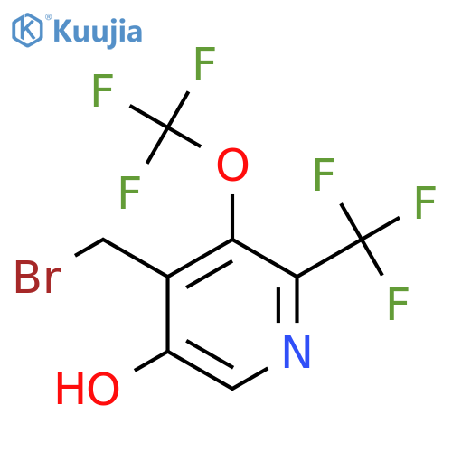 4-(Bromomethyl)-5-hydroxy-3-(trifluoromethoxy)-2-(trifluoromethyl)pyridine structure