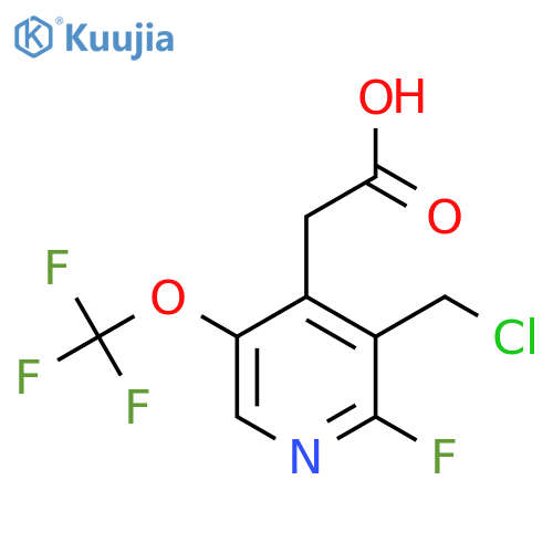 3-(Chloromethyl)-2-fluoro-5-(trifluoromethoxy)pyridine-4-acetic acid structure