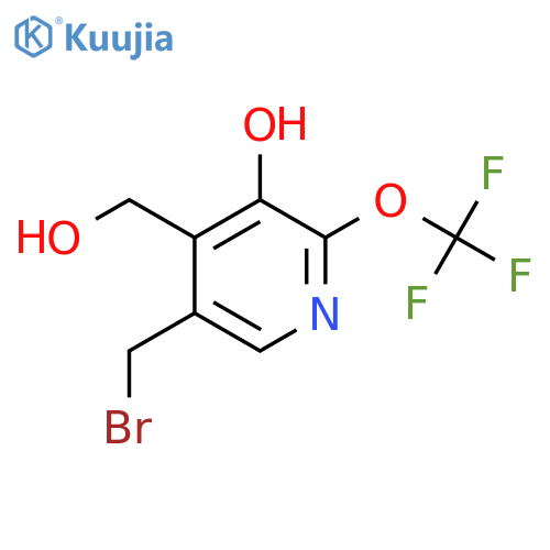 5-(Bromomethyl)-3-hydroxy-2-(trifluoromethoxy)pyridine-4-methanol structure