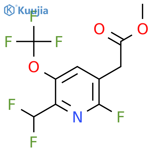 Methyl 2-(difluoromethyl)-6-fluoro-3-(trifluoromethoxy)pyridine-5-acetate structure