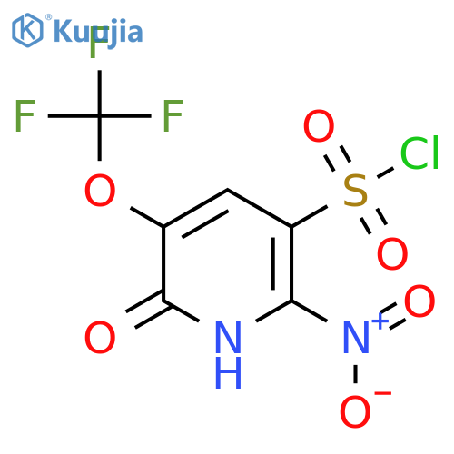 2-Hydroxy-6-nitro-3-(trifluoromethoxy)pyridine-5-sulfonyl chloride structure