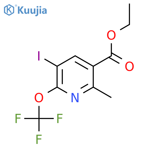 Ethyl 3-iodo-6-methyl-2-(trifluoromethoxy)pyridine-5-carboxylate structure