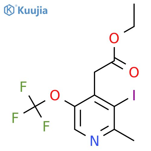 Ethyl 3-iodo-2-methyl-5-(trifluoromethoxy)pyridine-4-acetate structure