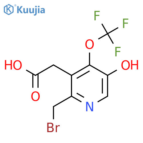 2-(Bromomethyl)-5-hydroxy-4-(trifluoromethoxy)pyridine-3-acetic acid structure
