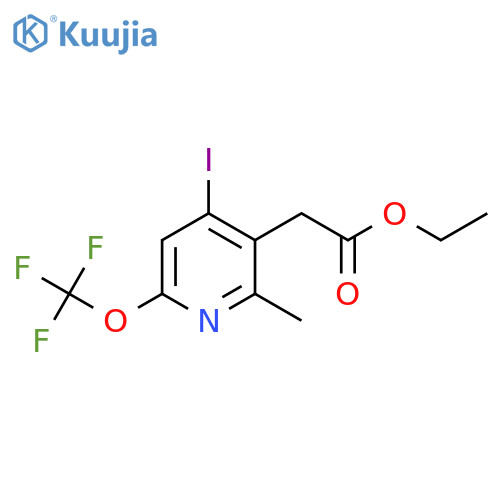 Ethyl 4-iodo-2-methyl-6-(trifluoromethoxy)pyridine-3-acetate structure